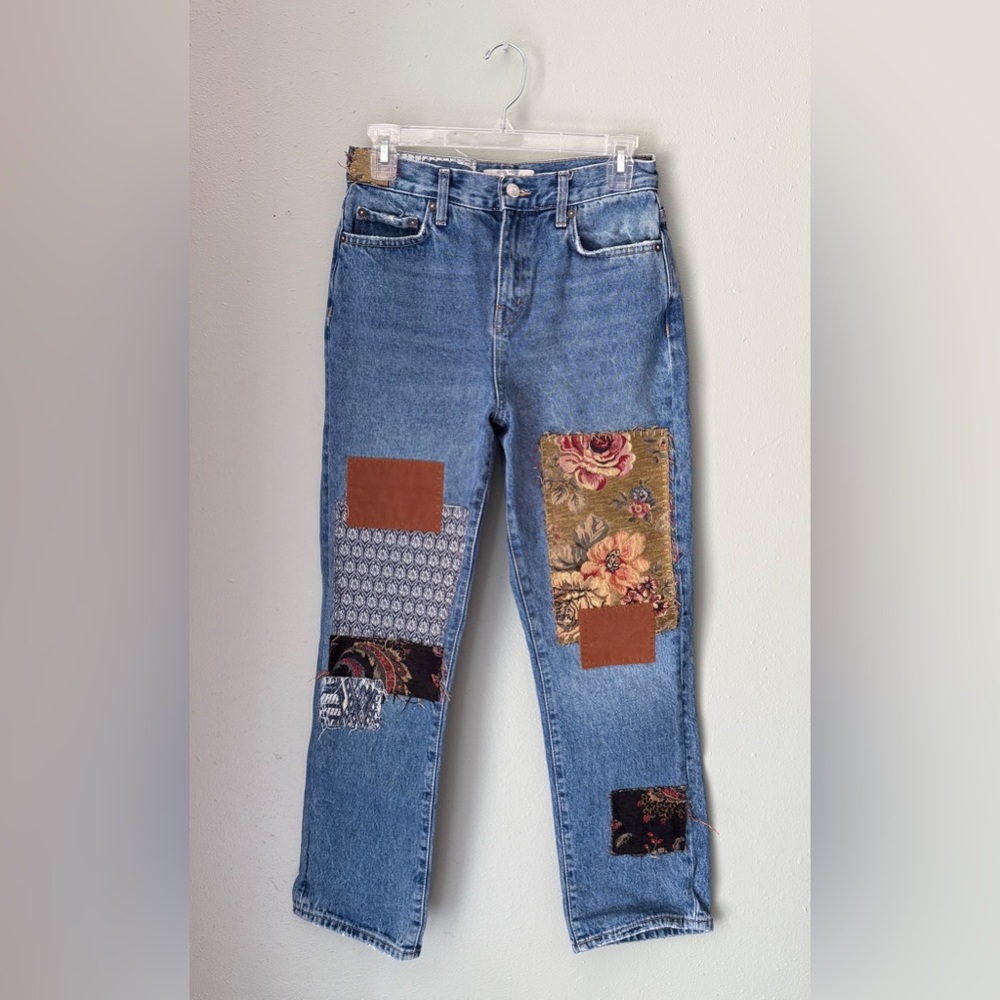 We the Free | Poppy Patch Straight Leg Jeans | 27 | Stillwater Indigo - Picture 5 of 8